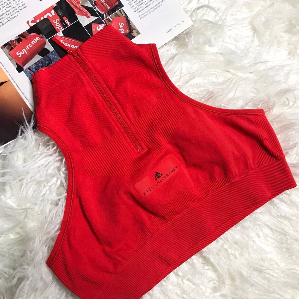 🥇Adidas by Stella Mccarthy Zip Front Crop Top 🥇 - Picture 2 of 5